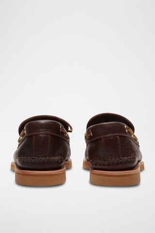 Chaussures bateau en cuir - marron