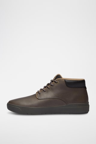 Sneakers montantes en cuir Seneca Bay - Marron