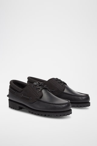 Chaussures bateau en cuir Authentic - Noir
