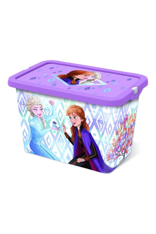 Boîte de rangement Elsa et Anna La Reine des Neiges Disney - 29 x 19,2 x 19 cm - Violet