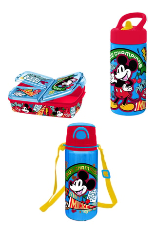Lunch box et gourdes Mickey Disney - 3 pièces