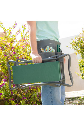 Banc de jardinage pliable 2-en-1