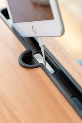 Table d'appoint pliable - Imitation bois et gris