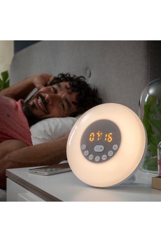 Radio-réveil LED Sunrise - Blanc