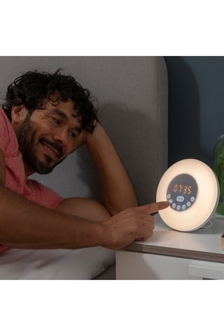 Radio-réveil LED Sunrise - Blanc