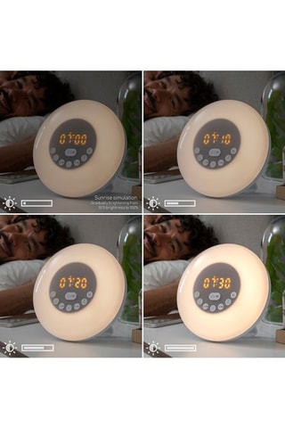 Radio-réveil LED Sunrise - Blanc
