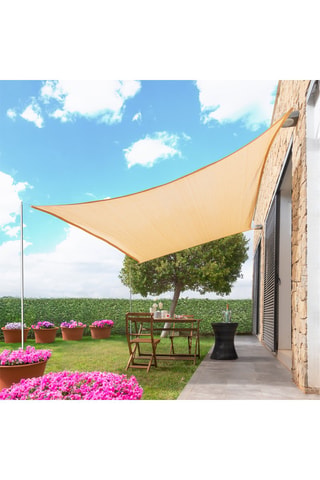 Auvent à voile rectangulaire - 2 x 3 m - Beige