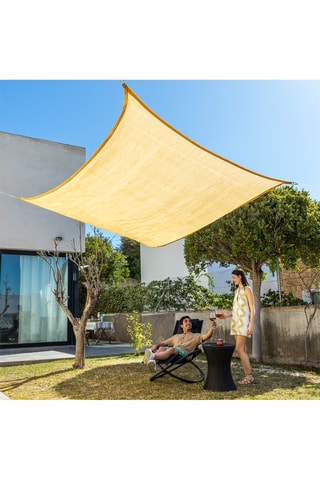 Auvent à voile rectangulaire - 2 x 3 m - Beige