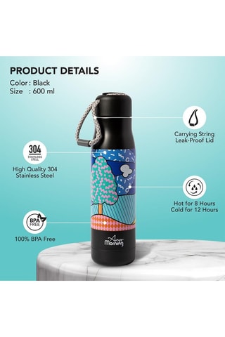 Bouteille isotherme en acier inoxydable Everyday Morning - 60 cl