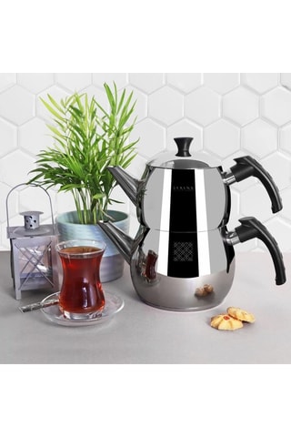 2 théières en acier inoxydable Serenk Modernist - 1 et 1,5 l
