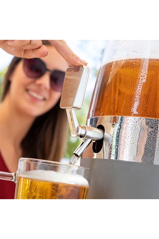 Set distributeur de bière et 2 paires de lunettes - Bleu