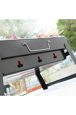 2 tapis de cuisson et barbecue et barbecue pliable portable à charbon