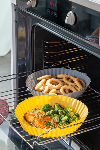 Paniers en silicone et pinceau pour Airfryer