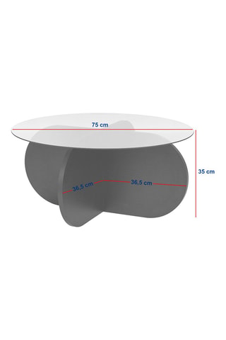 Table basse en verre Aeris - 36,5 cm