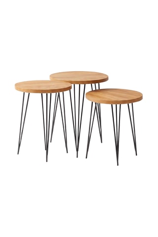 3 tables gigognes - 34 x 41 x 34 / 34 x 45  x 34 / 34 x 49 x 34 cm