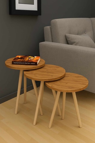 3 tables gigognes - 34 x 41 x 34 / 34 x 45  x 34 / 34 x 49 x 34 cm