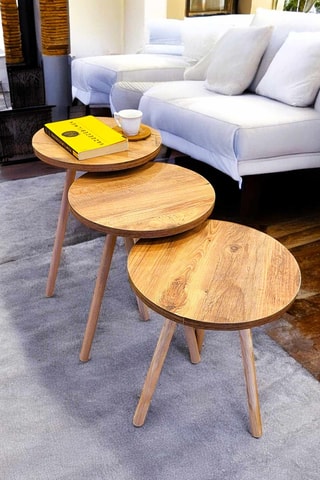 3 tables gigognes - 34 x 41 x 34 / 34 x 45  x 34 / 34 x 49 x 34 cm