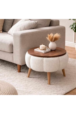 Table d'appoint Papatya - Blanc - 45 x 44 cm