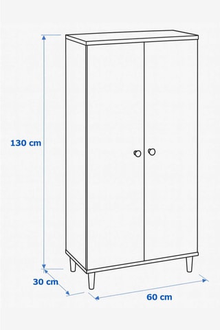 Armoire 2 portes - 60 x 130 x 30 cm