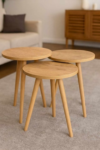 3 tables d'appoint - 34 x 49 x 34/34 x 45 x 34/34 x 41 x 34 cm
