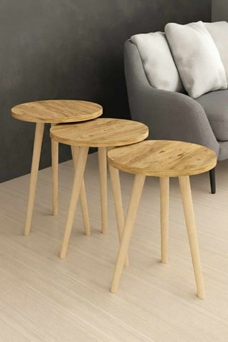 3 tables d'appoint - 34 x 49 x 34/34 x 45 x 34/34 x 41 x 34 cm