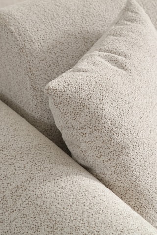 Canapé d'angle gauche - Crème - 3 places - En polyester