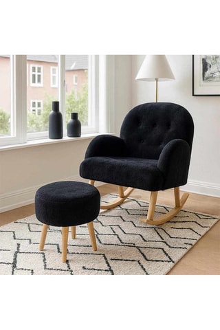 Fauteuil à bascule et repose-pieds