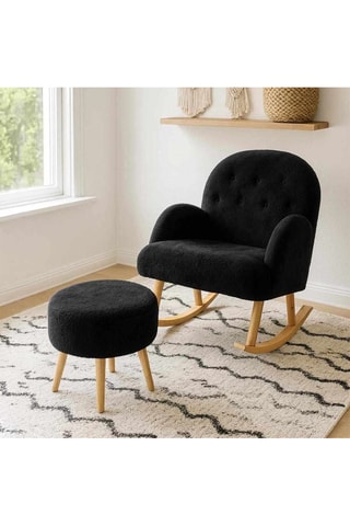 Fauteuil à bascule et repose-pieds