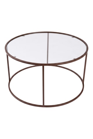 Table basse en verre - 80 x 42 cm