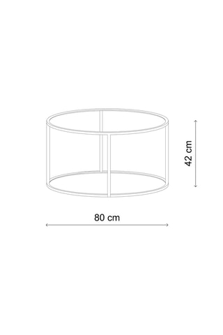 Table basse en verre - 80 x 42 cm