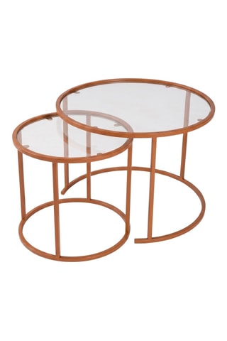 2 tables gigognes - 60 x 60 x 43/42 x 42 x 39 cm