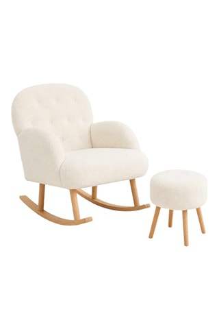 Fauteuil à bascule et repose-pieds