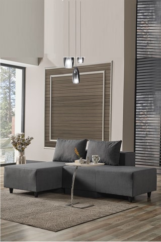Canapé convertible - Beige - 2 places - En polyester