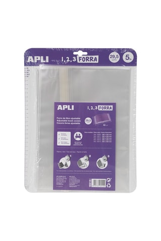 5 couvre-livres auto-ajustables 29,5 cm