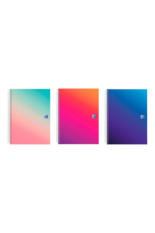 Cahier à spirale Gradient - 120 pages - Modèle aléatoire