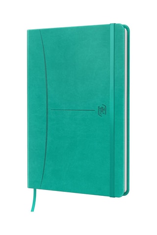 Cahier à carreaux - 208 pages - Turquoise - 21,3 x 15,2 cm