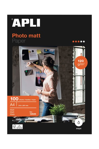 100 feuilles de papier photo mat Blanc - 21 x 29,7 cm