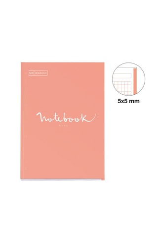 Bloc-notes quadrillé Emotions - 80 feuilles - Rose - 29,5 x 21 x 1,1 cm