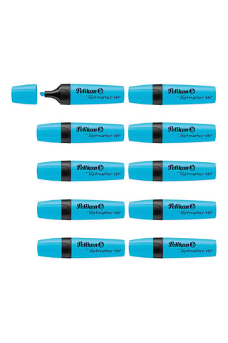 10 surligneurs Textmarker 490 - Encre bleue