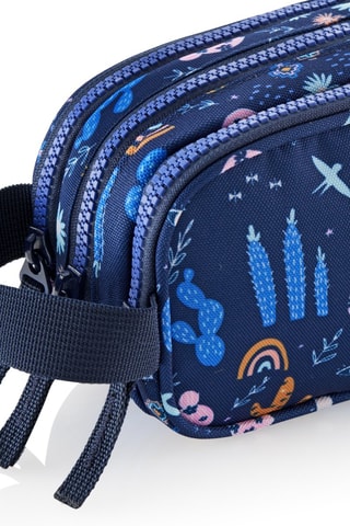 Trousse Desert - Bleu marine - Bleu et rose
