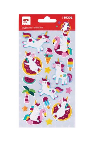 5 feuilles de stickers - Rose et blanc