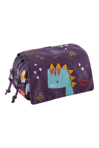 Trousse Fun Dino - Violet et orange - Violet et orange