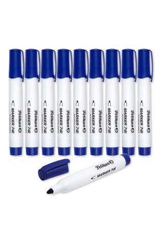 10 marqueurs effaçables - Encre bleue
