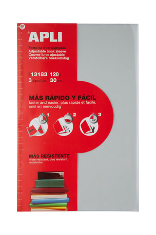 3 couvre-livres avec rabat ajustable 39 cm