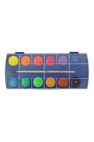 Palette de peinture aquarelle - 12 couleurs