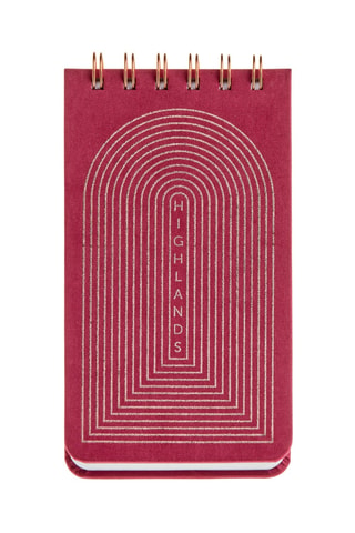 Carnet à spirale - 140 pages - Bordeaux - 9 x 16 cm