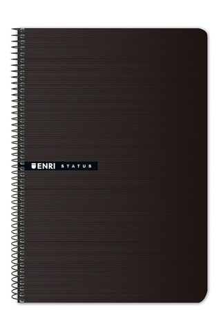 Cahier à carreaux à spirale EuropeanBook 1 - 200 pages - Noir