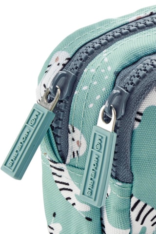 Trousse Zebra - Turquoise - Blanc, gris et bleu