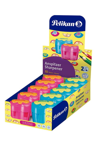 10 taille-crayons - Rose et bleu clair
