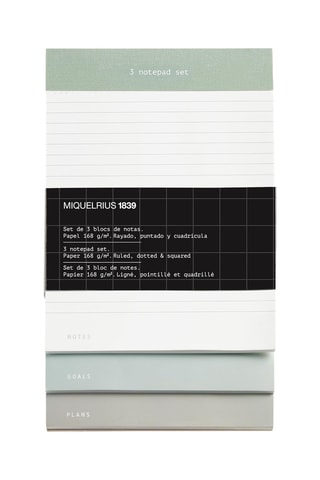 3 blocs-notes - Vert et gris clair